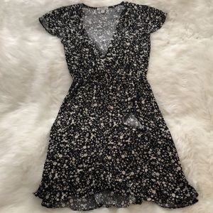 J. Crew Floral Ruffle Wrap Dress - XXS 00
